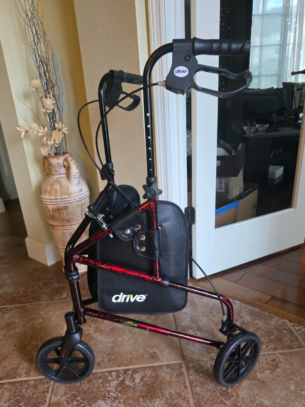 Drive 3 Wheel Black Purple Wine Color Walker